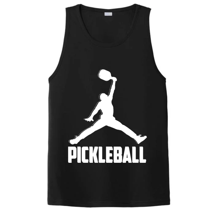 Black And White Pickleball Sports Logo Performance Tank