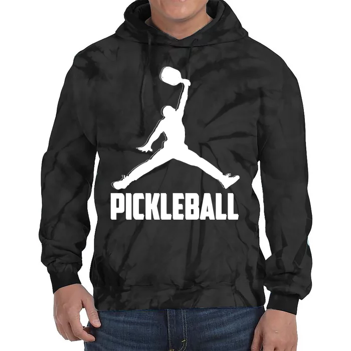 Black And White Pickleball Sports Logo Tie Dye Hoodie