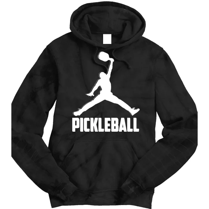 Black And White Pickleball Sports Logo Tie Dye Hoodie