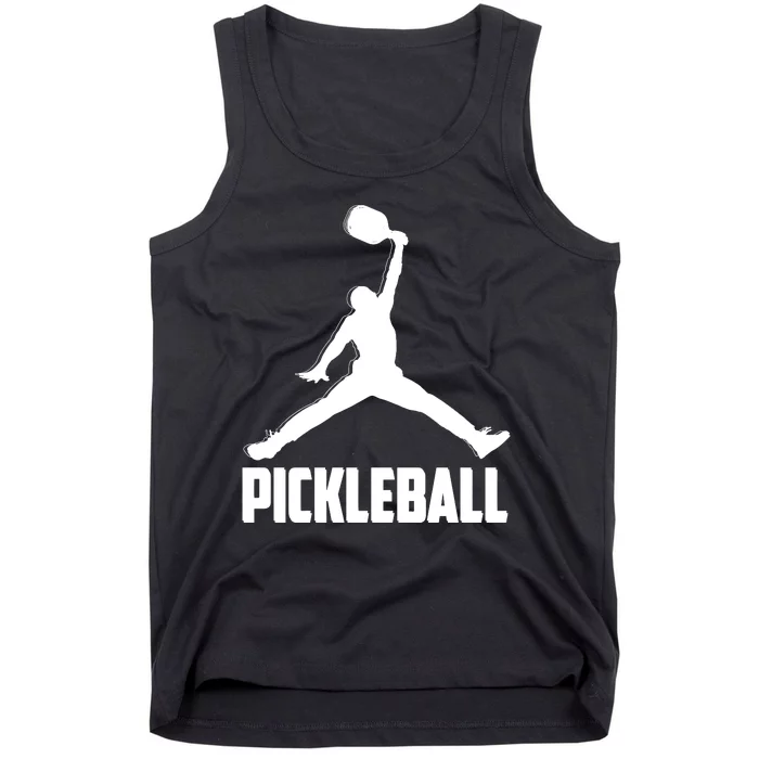 Black And White Pickleball Sports Logo Tank Top