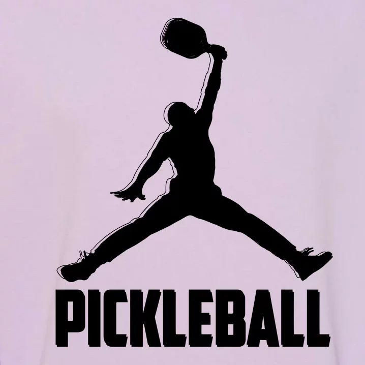 Black And White Pickleball Sports Logo Garment-Dyed Sweatshirt