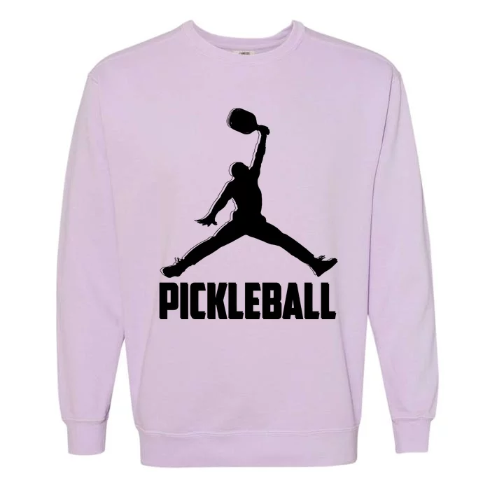 Black And White Pickleball Sports Logo Garment-Dyed Sweatshirt