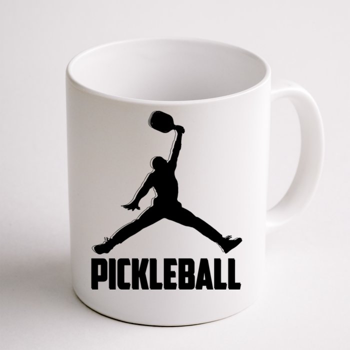 Black And White Pickleball Sports Logo Front & Back Coffee Mug