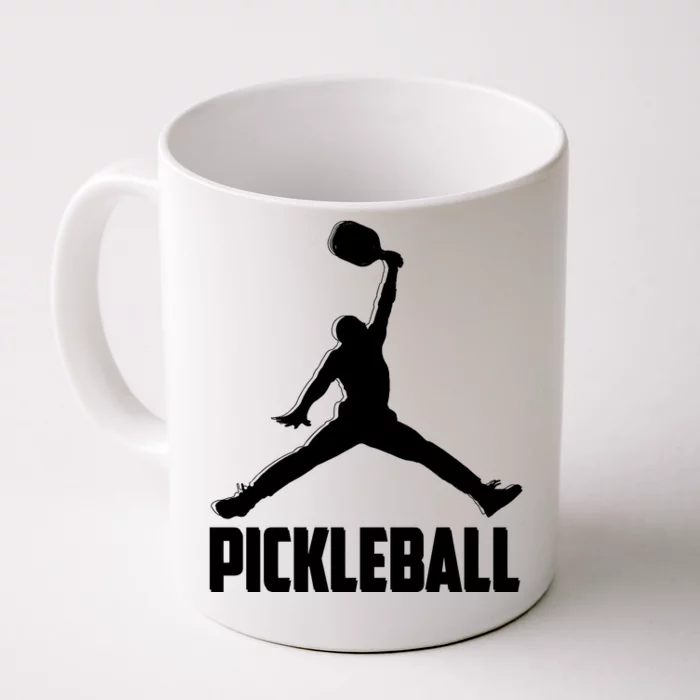 Black And White Pickleball Sports Logo Front & Back Coffee Mug