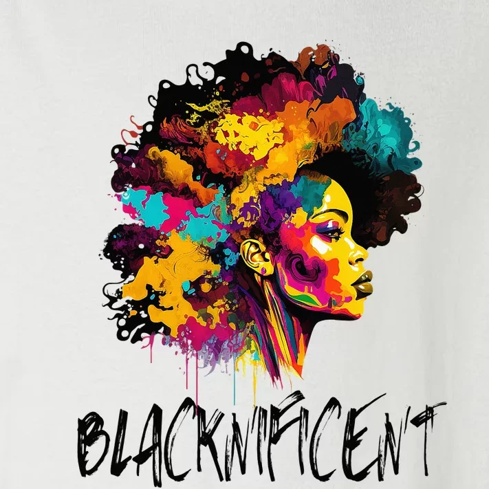 Blacknificent Afro Woman African American Melanin BLM Gift Toddler Long Sleeve Shirt