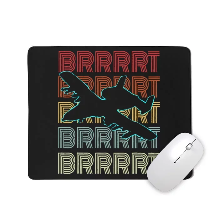 BRRRRT A-10 Warthog Vintage Retro Style Mousepad