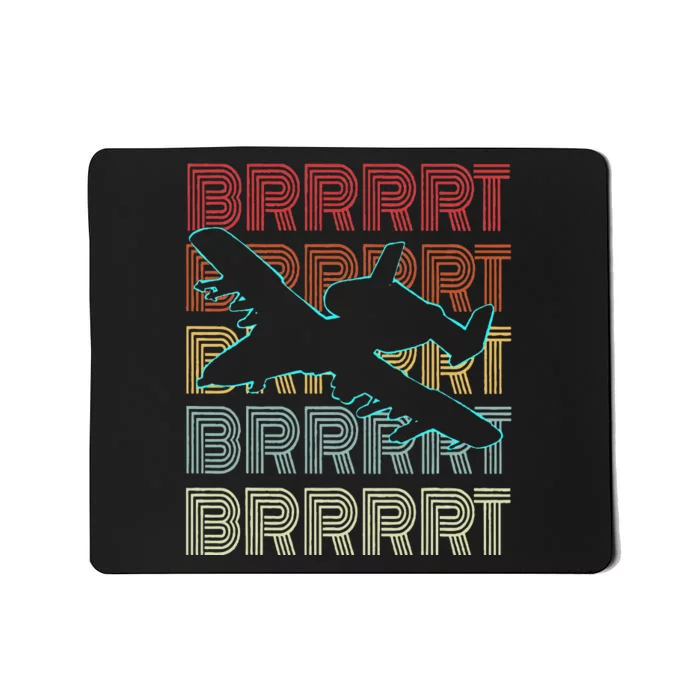 BRRRRT A-10 Warthog Vintage Retro Style Mousepad