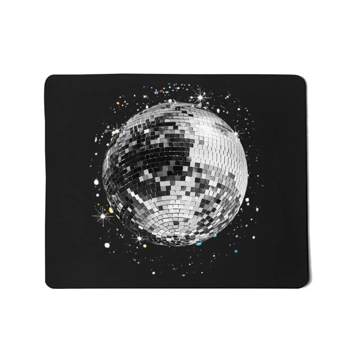 Black And White Disco Ball Club Retro Mousepad