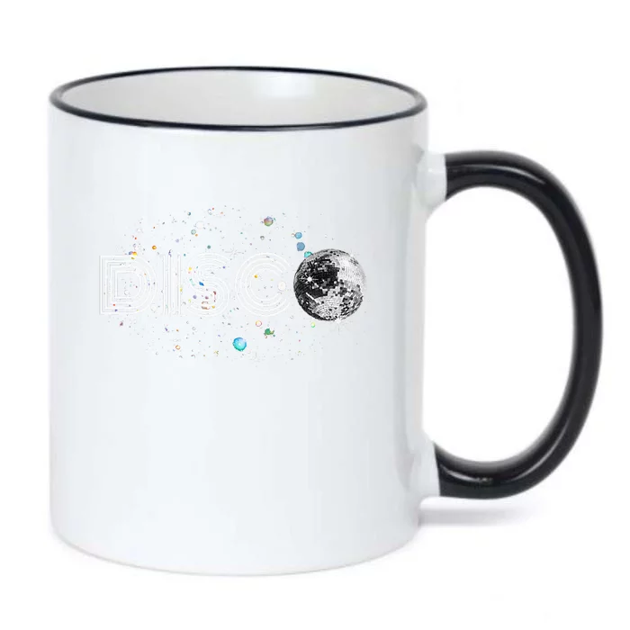 Black And White Disco Ball Club Retro Black Color Changing Mug