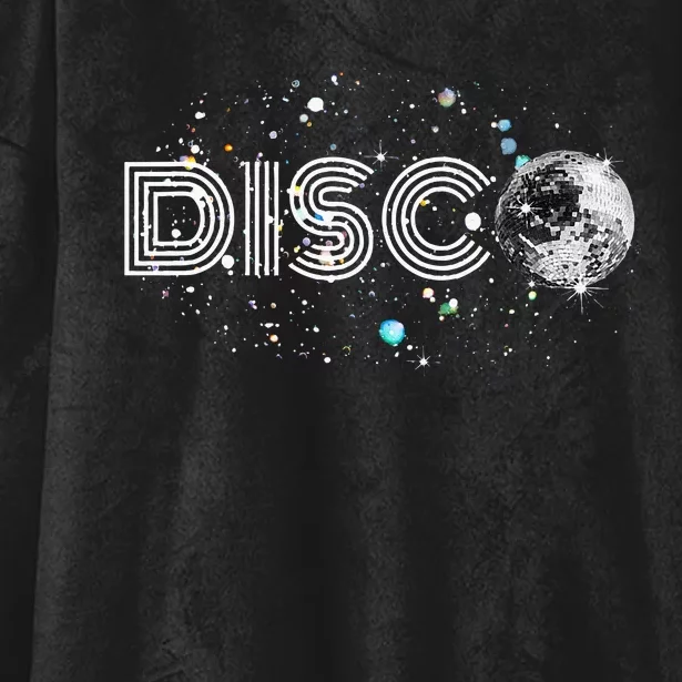 Black And White Disco Ball Club Retro Hooded Wearable Blanket