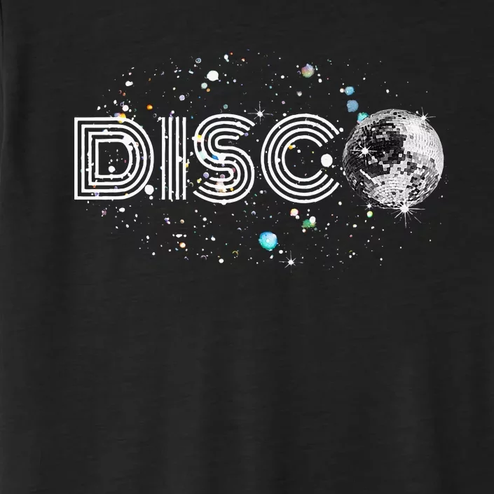 Black And White Disco Ball Club Retro ChromaSoft Performance T-Shirt