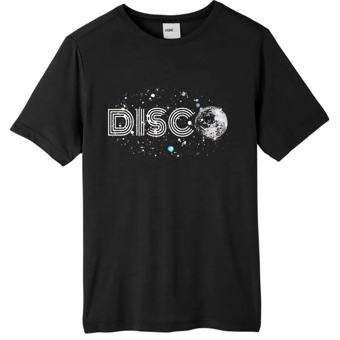 Black And White Disco Ball Club Retro ChromaSoft Performance T-Shirt