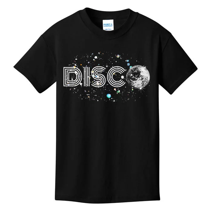 Black And White Disco Ball Club Retro Kids T-Shirt