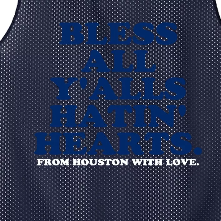 Bless All YAlls Hatin Hearts Classic Hate Us Houston Mesh Reversible Basketball Jersey Tank