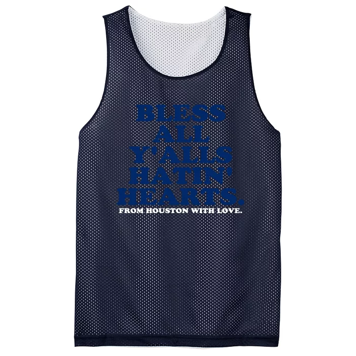 Bless All YAlls Hatin Hearts Classic Hate Us Houston Mesh Reversible Basketball Jersey Tank