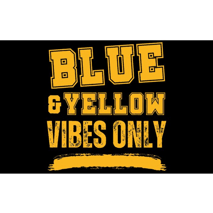 Blue And Yellow Game Day High School Football Bumper Sticker