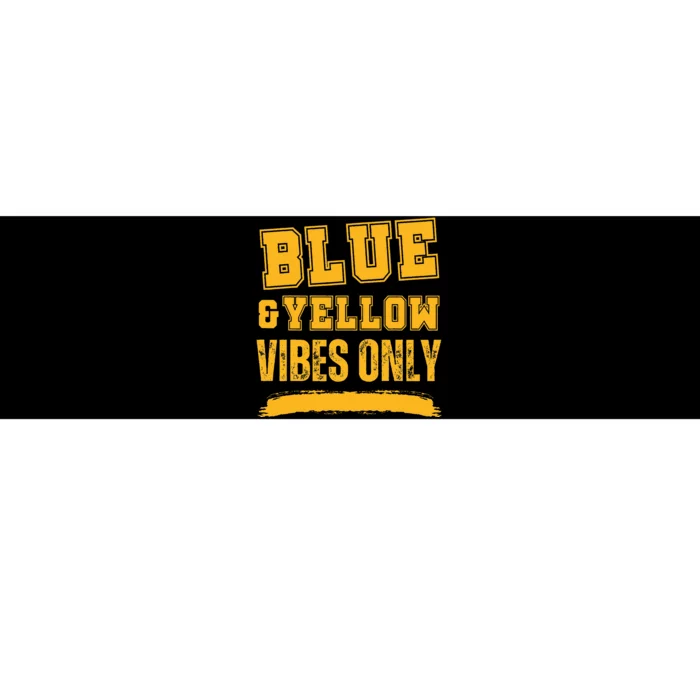 Blue And Yellow Game Day High School Football Bumper Sticker