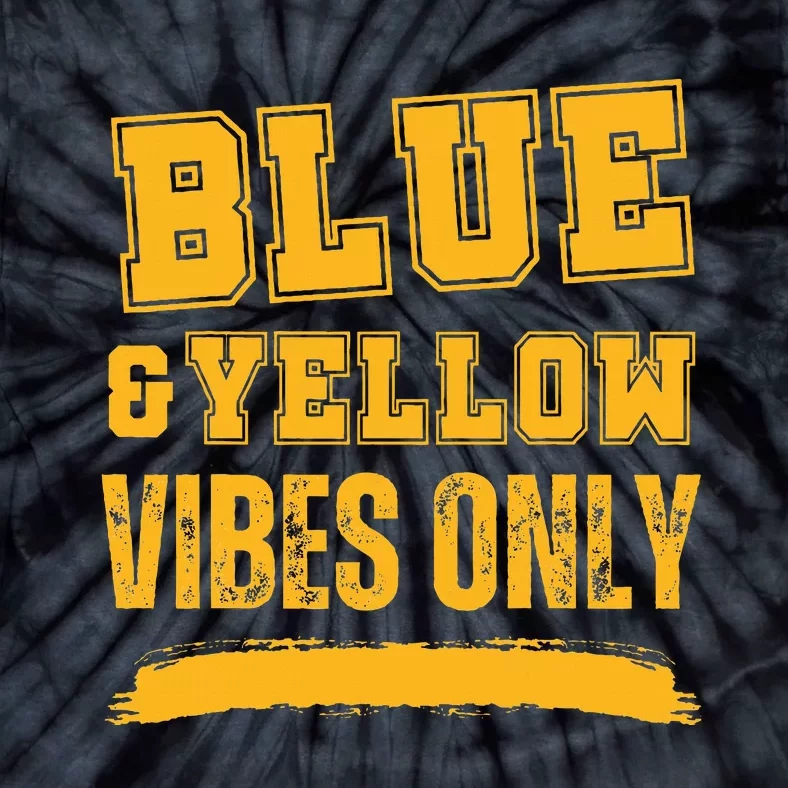 Blue And Yellow Game Day High School Football Tie-Dye T-Shirt