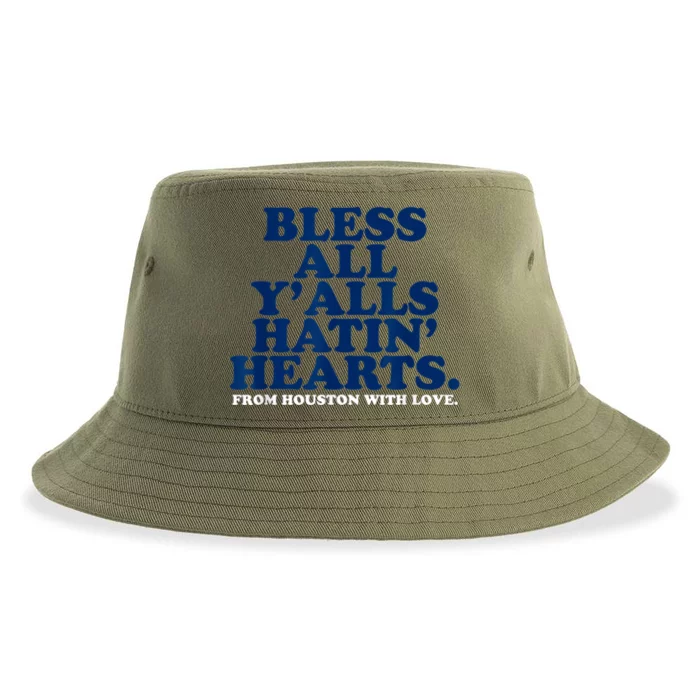 Bless All Y'alls Hatin' Hearts Classic Hate Us Houston Sustainable Bucket Hat