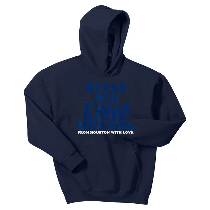 Bless All Y'alls Hatin' Hearts Classic Hate Us Houston Kids Hoodie