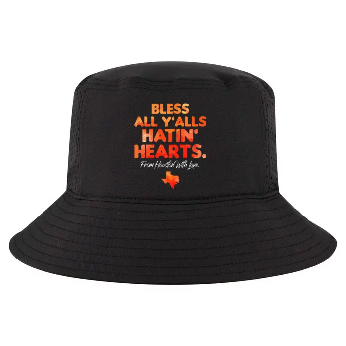 Bless All Y'alls Hatin' Hearts Houston With Love Cool Comfort Performance Bucket Hat