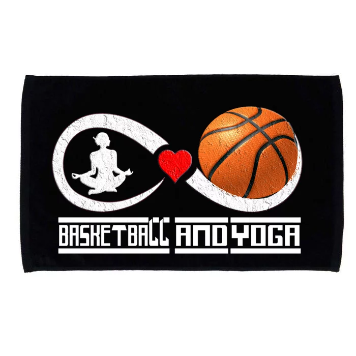 Basketball And Yoga Mama Yoga Mom Yoga Mommy Basketball Funny Gift Microfiber Hand Towel