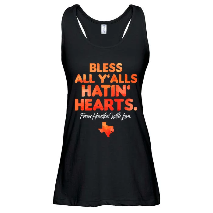 Bless All Y'alls Hatin' Hearts Houston With Love Ladies Essential Flowy Tank