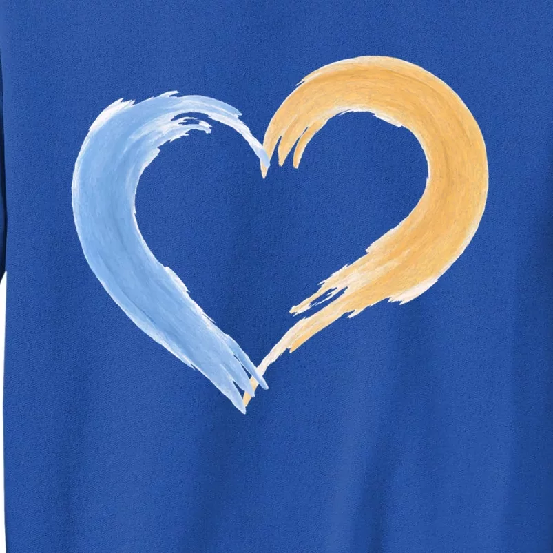 Blue And Yellow Heart Gift Sweatshirt