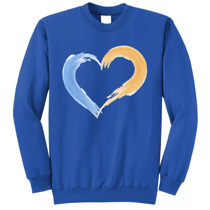 Blue And Yellow Heart Gift Sweatshirt