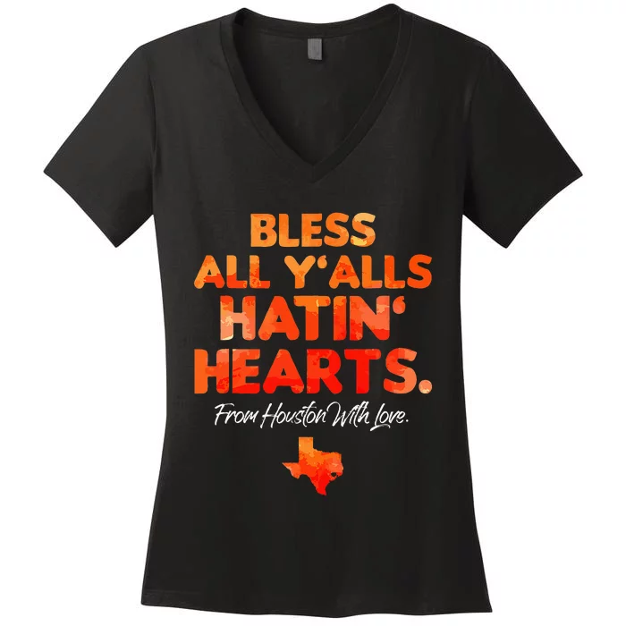 Bless All Y'alls Hatin' Hearts Women's V-Neck T-Shirt