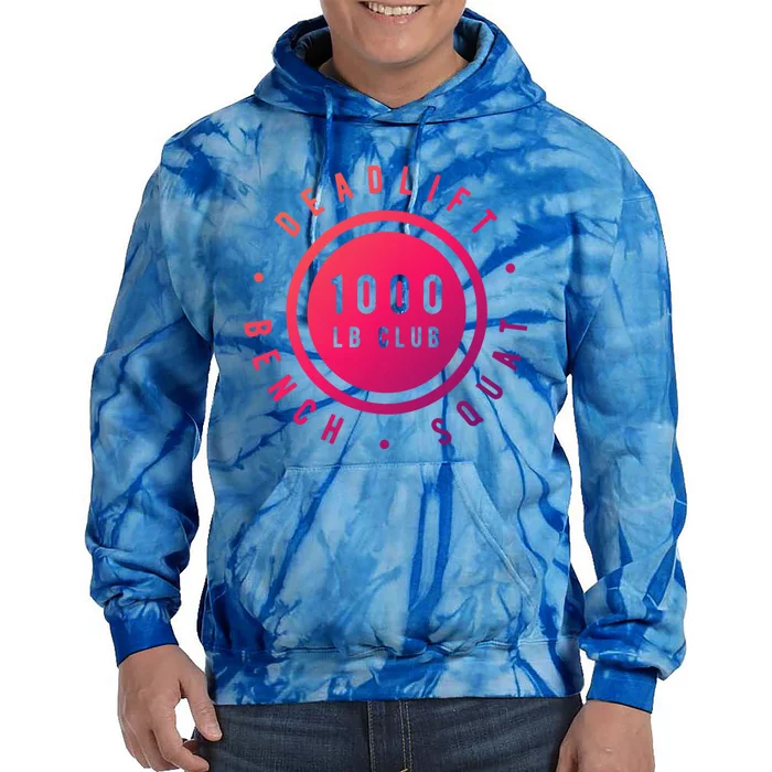 Body Builder 1000lb Club Strong Classic Gift Cool Gift Tie Dye Hoodie