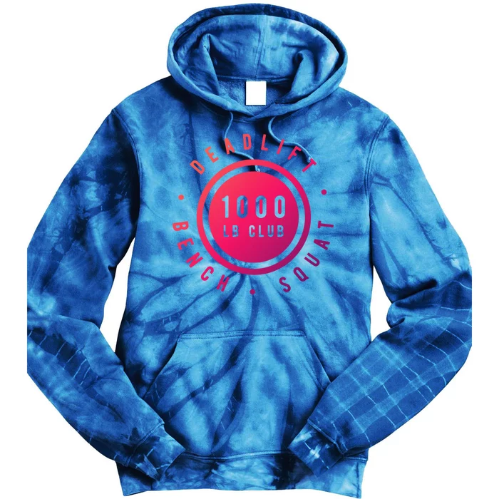 Body Builder 1000lb Club Strong Classic Gift Cool Gift Tie Dye Hoodie