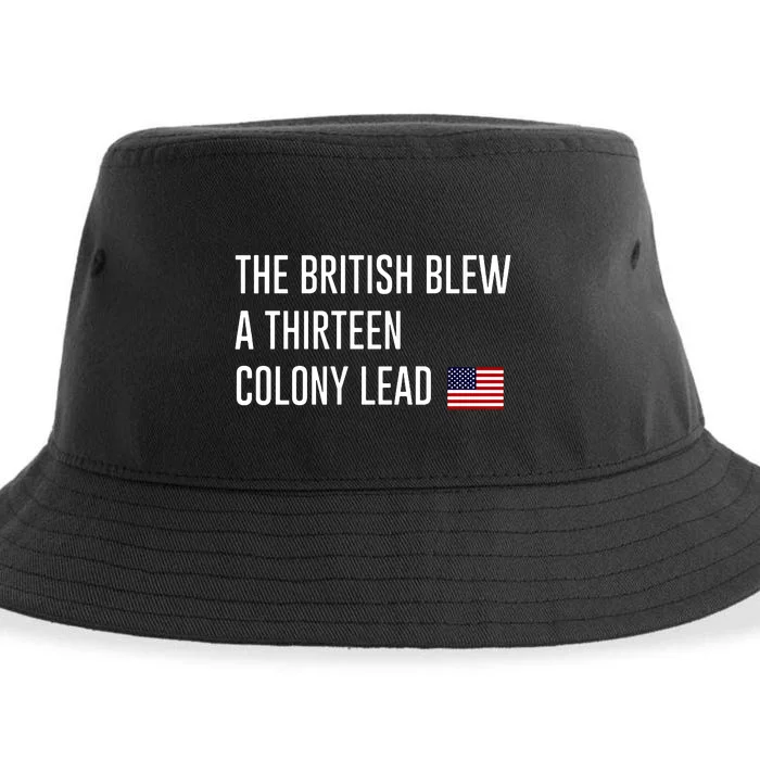 British Blew 13 Colony Lead American Patriot Baseball Sustainable Bucket Hat