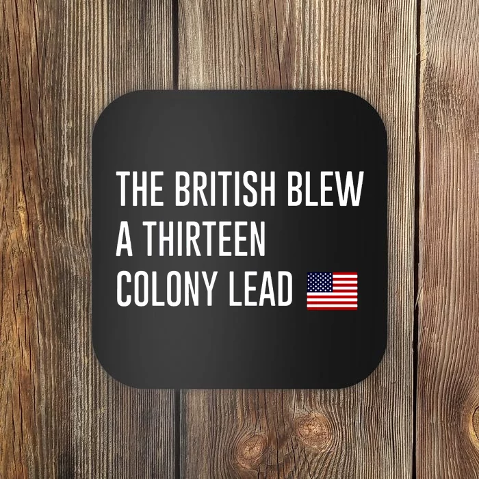 British Blew 13 Colony Lead American Patriot Baseball Coaster