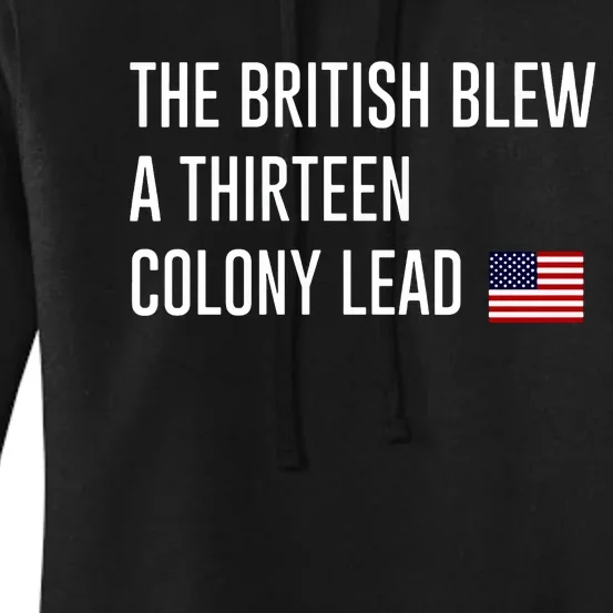 British Blew 13 Colony Lead American Patriot Baseball Women's Pullover Hoodie