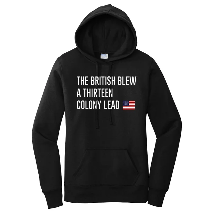 British Blew 13 Colony Lead American Patriot Baseball Women's Pullover Hoodie