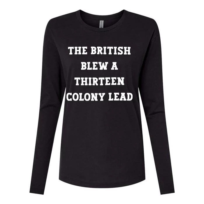 British Blew 13 Colony Lead American Patriot Baseball Womens Cotton Relaxed Long Sleeve T-Shirt