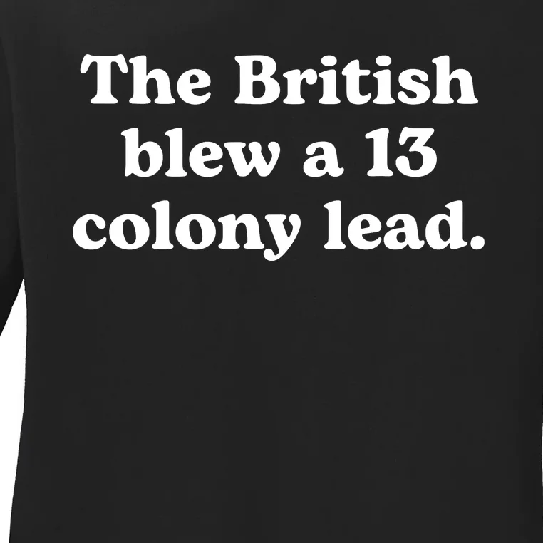 British Blew 13 Colony Lead American Patriot Baseball Ladies Long Sleeve Shirt