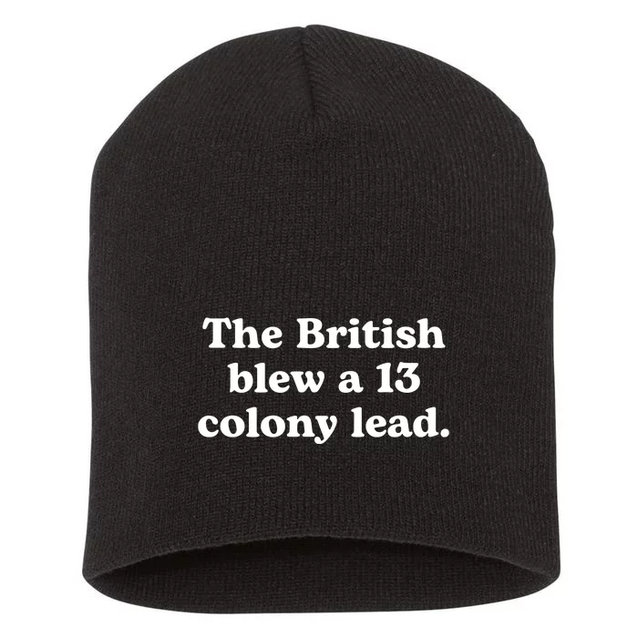 British Blew 13 Colony Lead American Patriot Baseball Short Acrylic Beanie