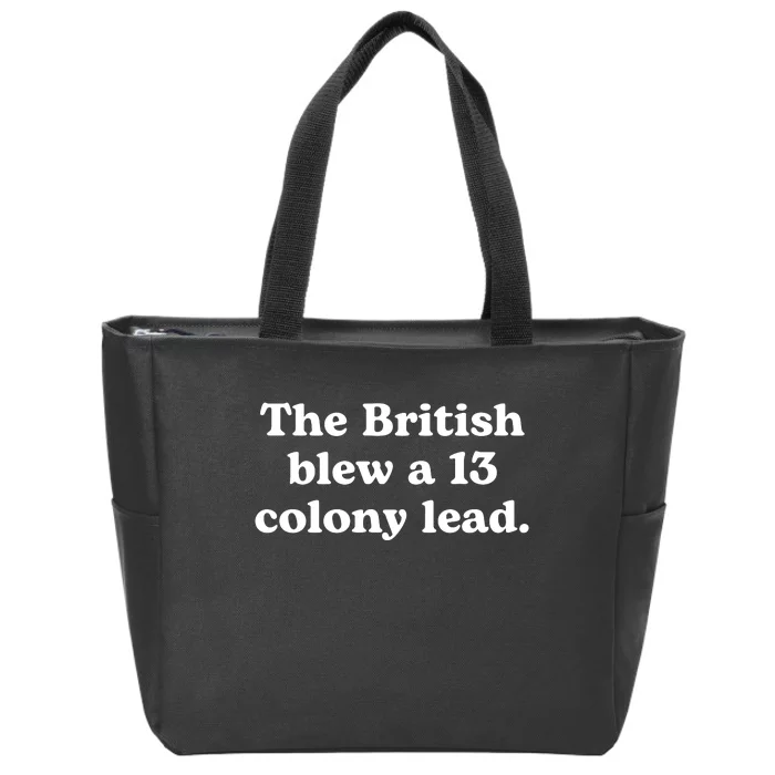 British Blew 13 Colony Lead American Patriot Baseball Zip Tote Bag