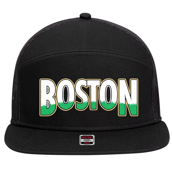 Boston Banners 18 7 Panel Mesh Trucker Snapback Hat