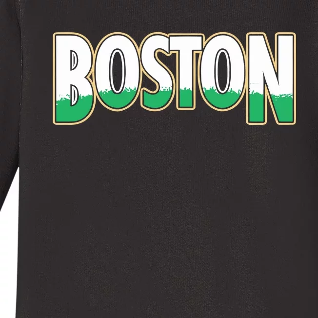 Boston Banners 18 Baby Long Sleeve Bodysuit