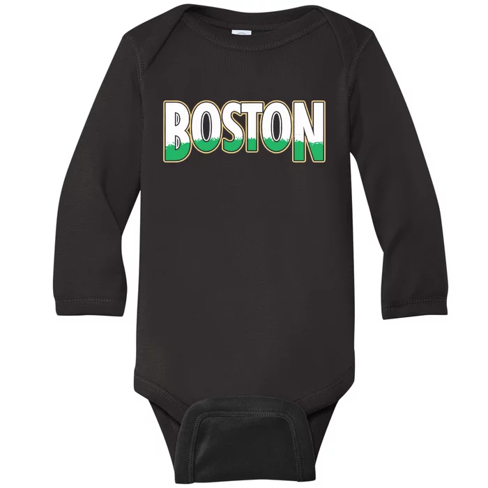 Boston Banners 18 Baby Long Sleeve Bodysuit