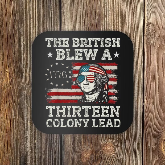 British Blew 13 Colony Lead 4th Of July Coaster