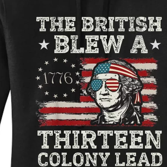 British Blew 13 Colony Lead 4th Of July Women's Pullover Hoodie