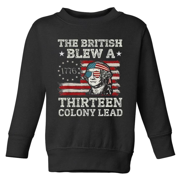 British Blew 13 Colony Lead 4th Of July Toddler Sweatshirt