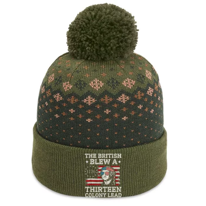 British Blew 13 Colony Lead 4th Of July The Baniff Cuffed Pom Beanie