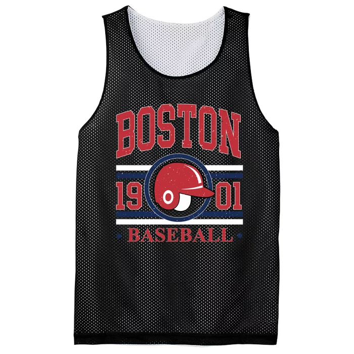 Boston Baseball 1901 Team Supporter Mesh Reversible Basketball Jersey Tank