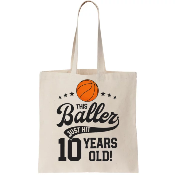 Basketball Birthday 10 Years Basketball Themed Party Tote Bag