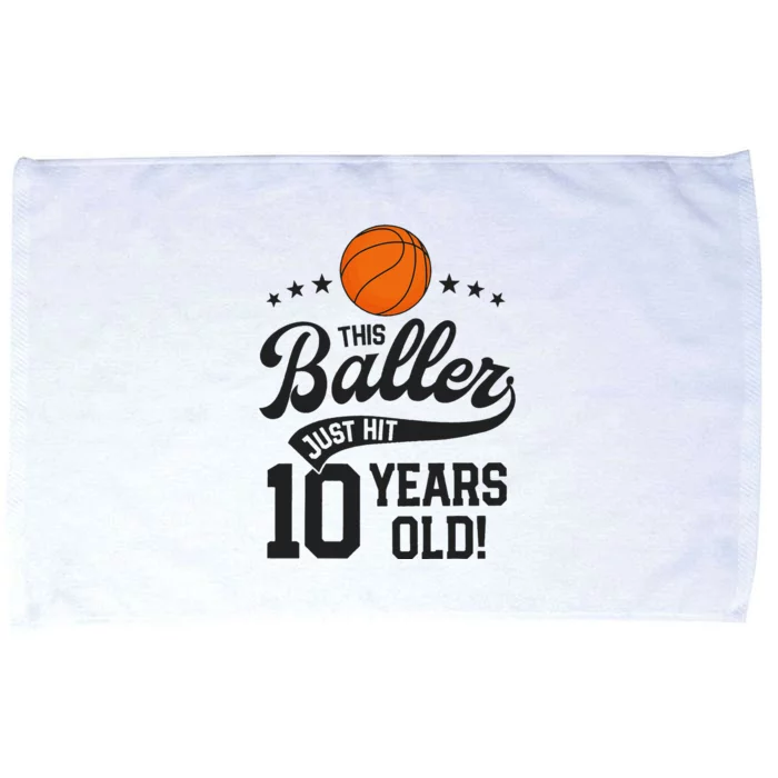 Basketball Birthday 10 Years Basketball Themed Party Microfiber Hand Towel